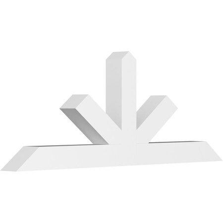 Ekena Millwork Saratoga Architectural Grade PVC Gable Bracket, 84"W x 31 1/2"H x 6"D x 6"F, 9/12 Pitch GBP084X32X0606SAR00